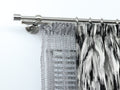 Double Curtain Rod & Rail for Window, Steel Rings and Hooks, Rollers, Double Standard Wall Brackets and Cylinder Ends