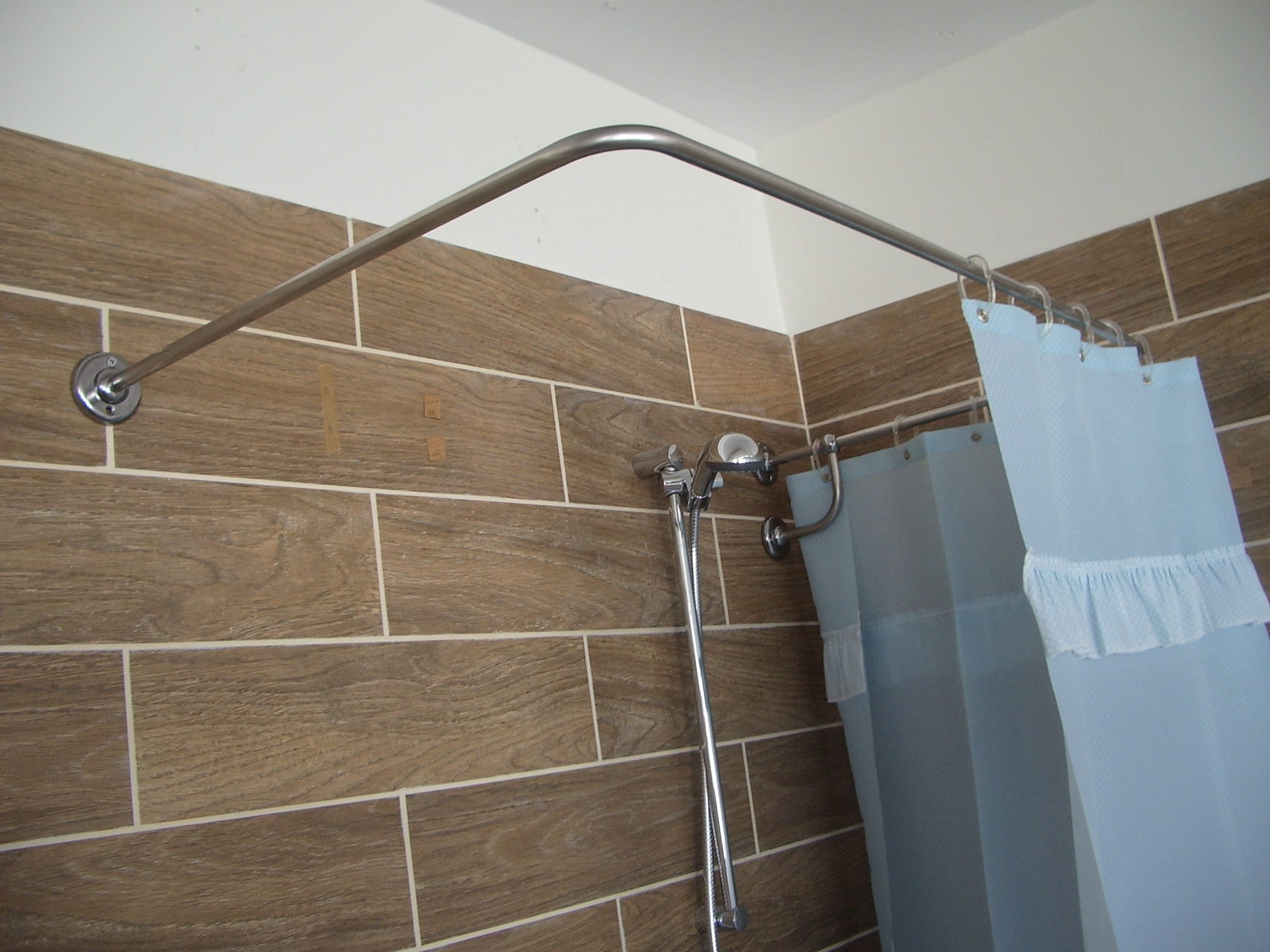 U Shaped Shower Curtain Rod for Bathroom, Fitting and Dressing room for Wall Mounting at Custom Size