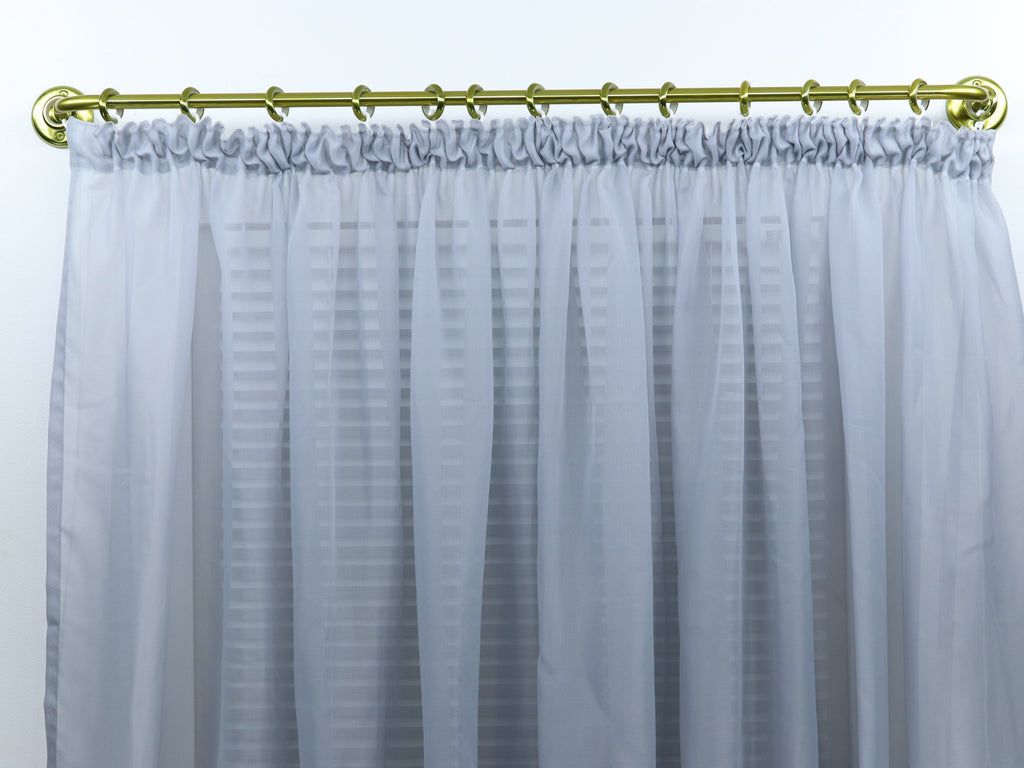 Single Blackout Curtain Rod(16 mm), French Style Finish for Window with Steel Rings and Hooks, Wall Mounting