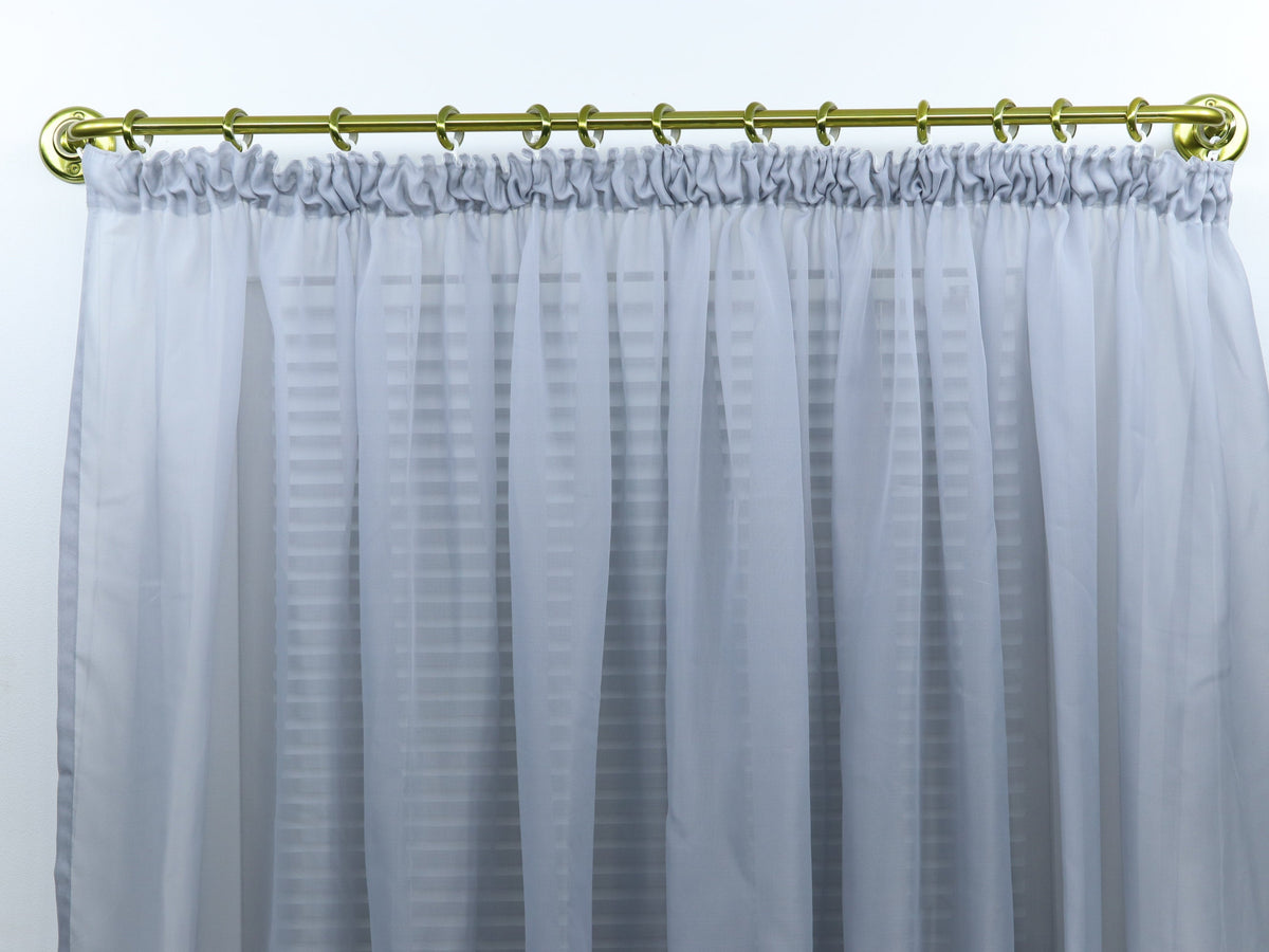 Single Blackout Curtain Rod(16 mm), French Style Finish for Window with Steel Rings and Hooks, Wall Mounting
