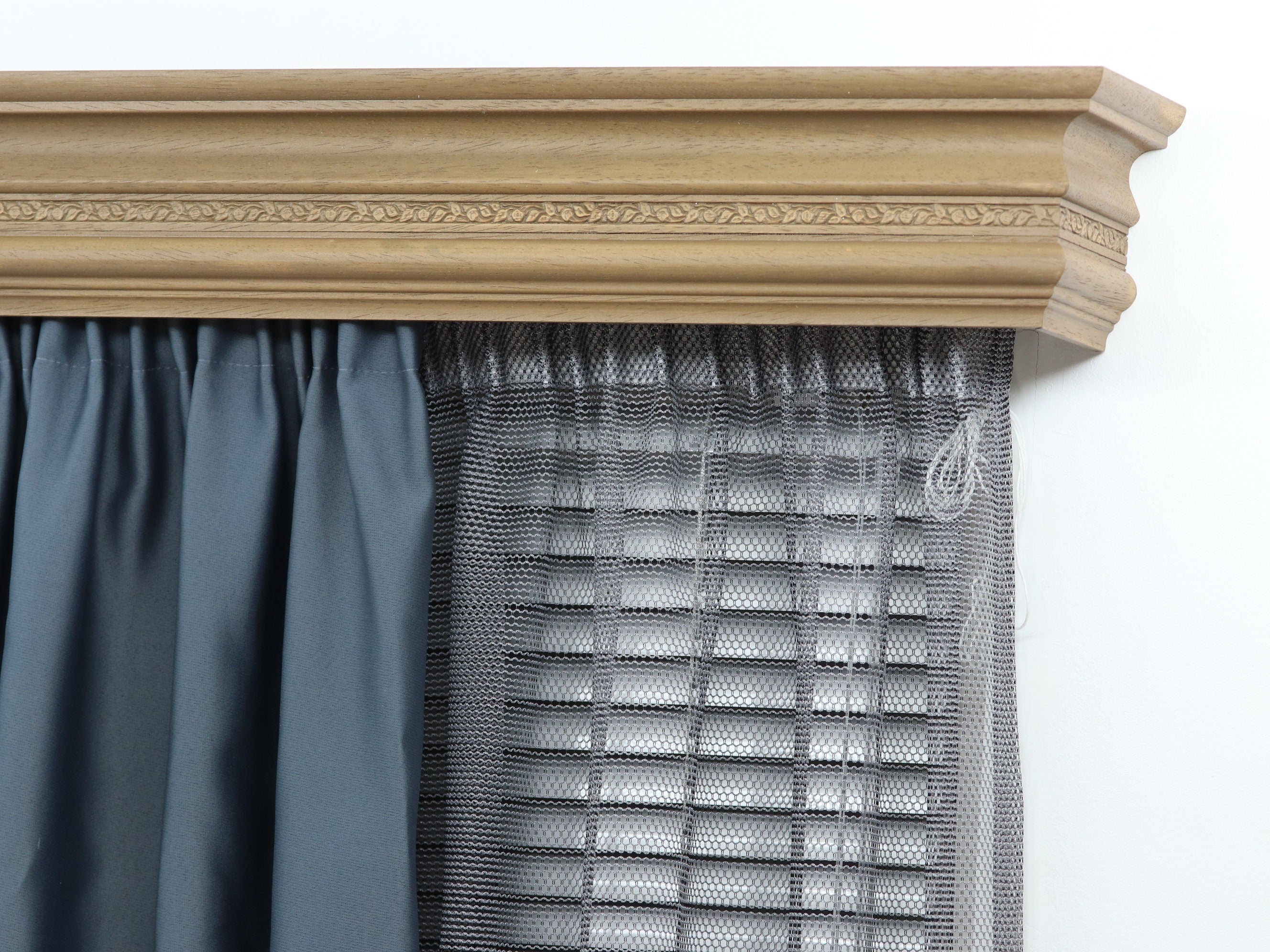 Double Window Cornice & Rail, Wooden Window Valance with Rail, Farmhouse Cornice, Cornice Board, Wall Montage and Many Colors