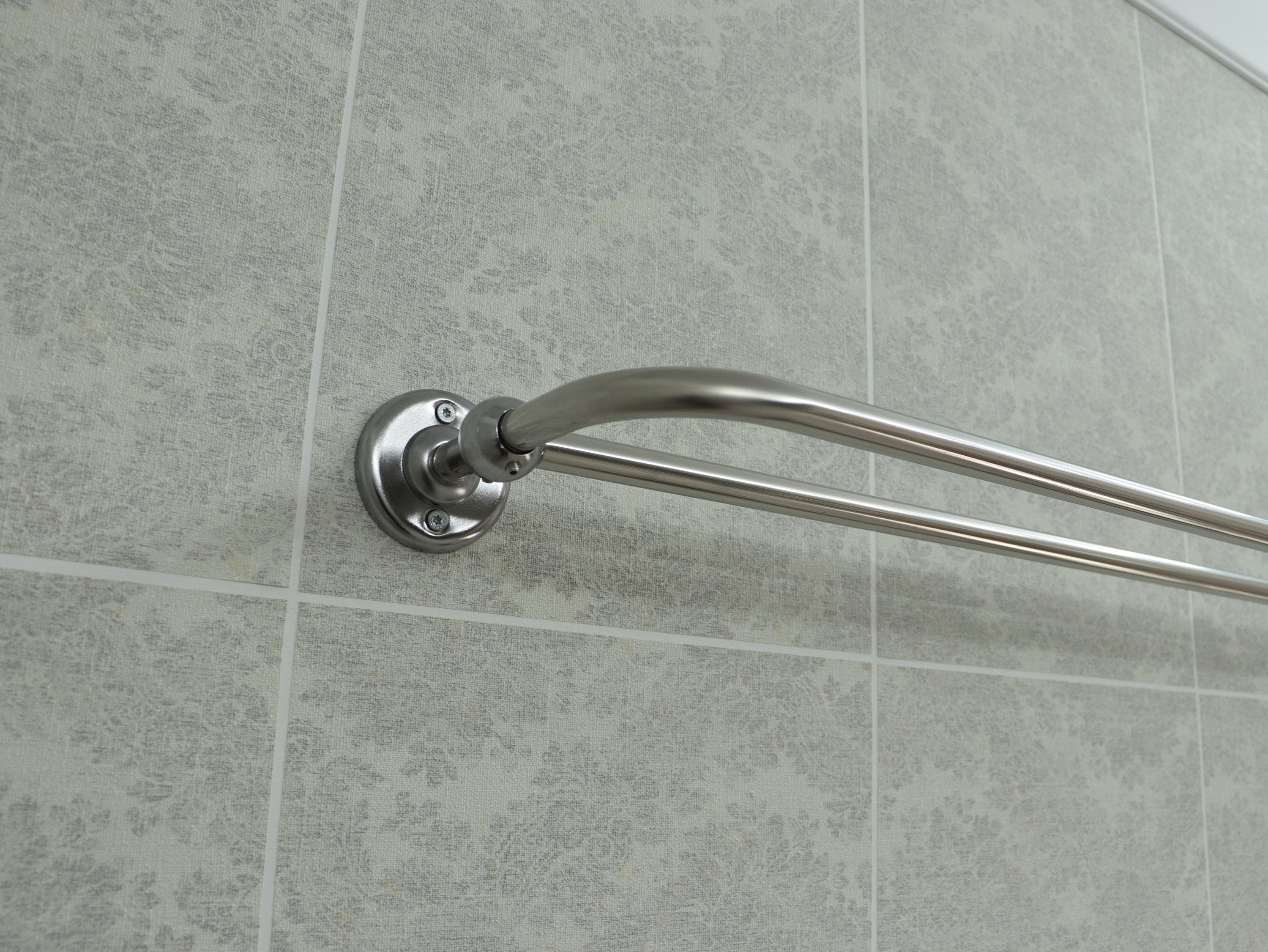U Shaped Shower Towel Rack and Hanger, Double Rod- 16 millimeters thick