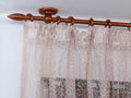 Single Curtain Rod for Window, Steel Rings & Hooks, Short Ceiling Brackets and Bullet Ends