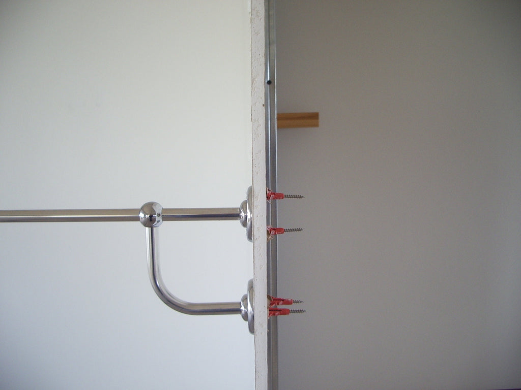 Diamond Corner Shower Curtain Rod for Bathroom, Fitting and Dressing room for Wall Mounting