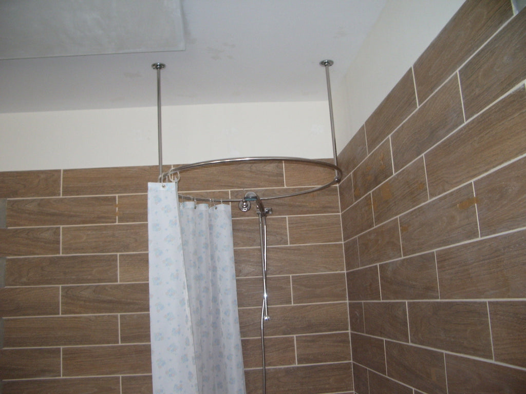Circle Shaped 360 degrees Shower Curtain Rod for Bathroom, Fitting and Dressing room with Wall & Ceiling Brackets