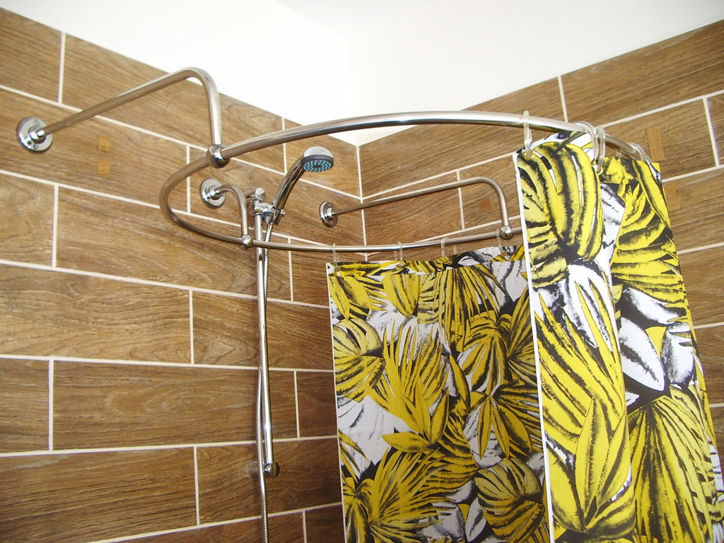 Circle Shaped 360 degrees Shower Curtain Rod for Bathroom, Fitting and Dressing room with Wall Brackets