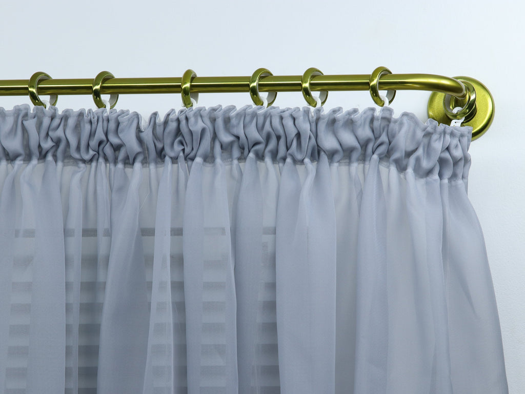 Single Blackout Curtain Rod(16 mm), French Style Finish for Window with Steel Rings and Hooks, Wall Mounting
