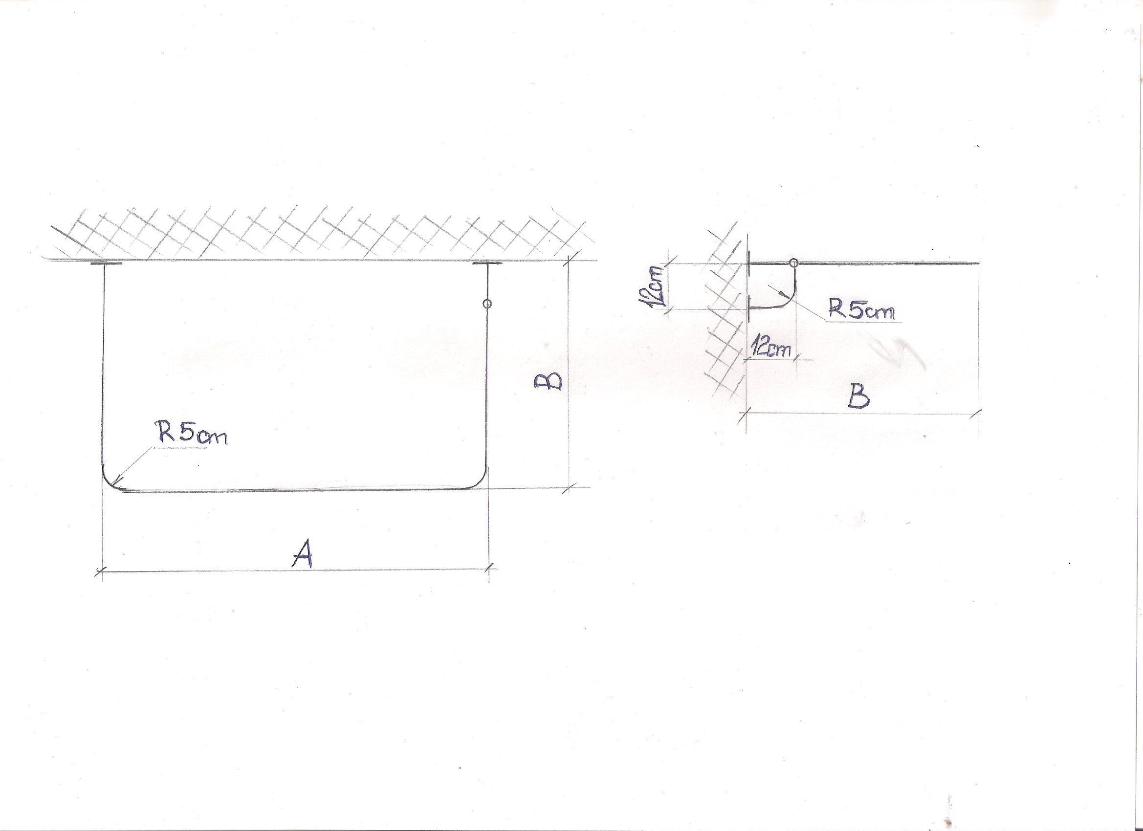 U Shaped Shower Curtain Rod for Bathroom, Fitting and Dressing room for Wall Mounting at Custom Size