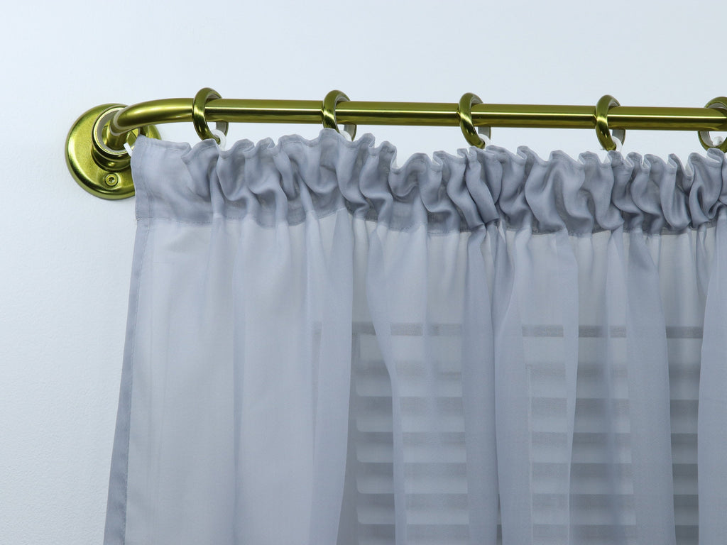 Single Blackout Curtain Rod(16 mm), French Style Finish for Window with Steel Rings and Hooks, Wall Mounting