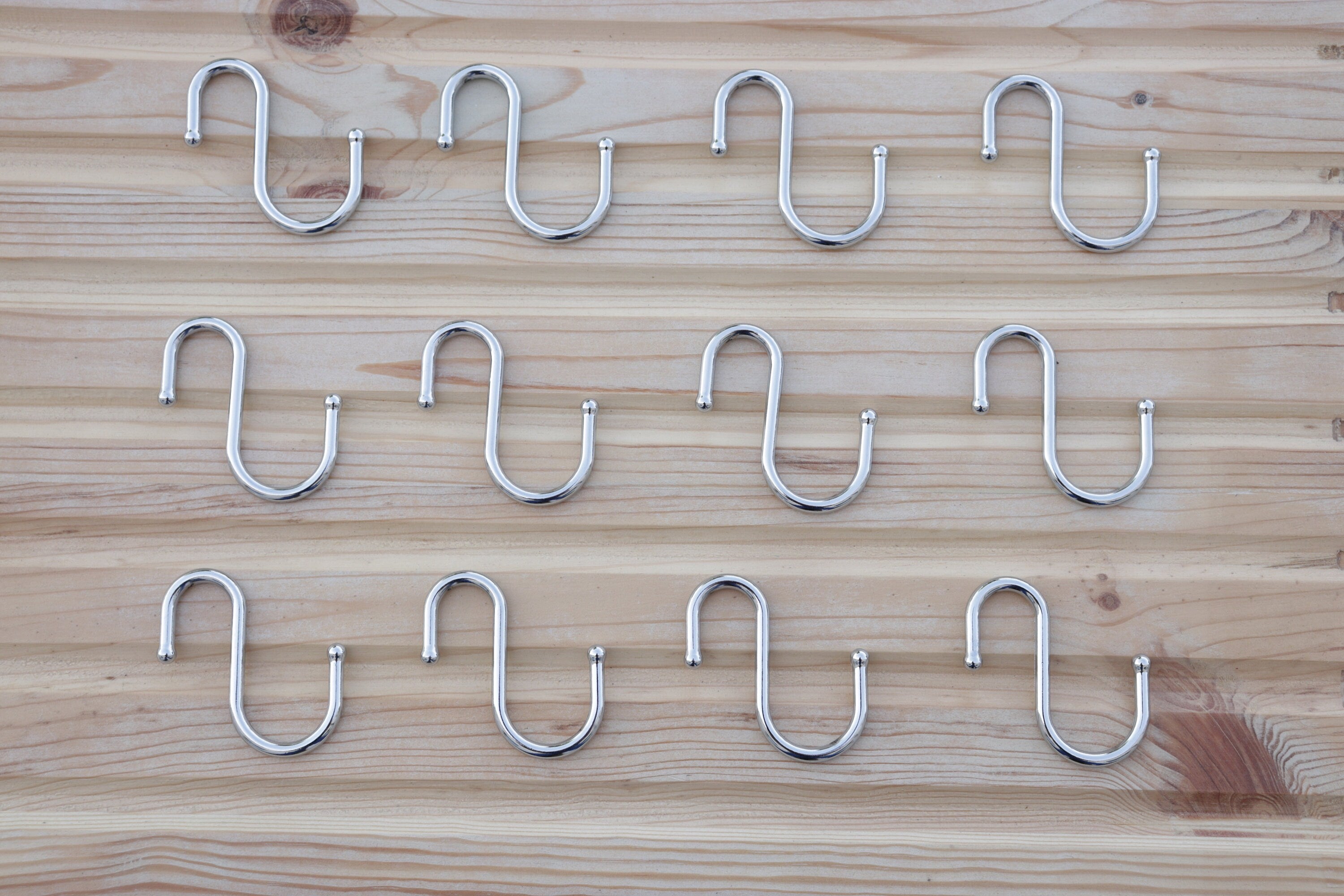 Steel Shower Curtain Hooks(Set) for Shower Curtain Rods- 16 mm./22 mm.