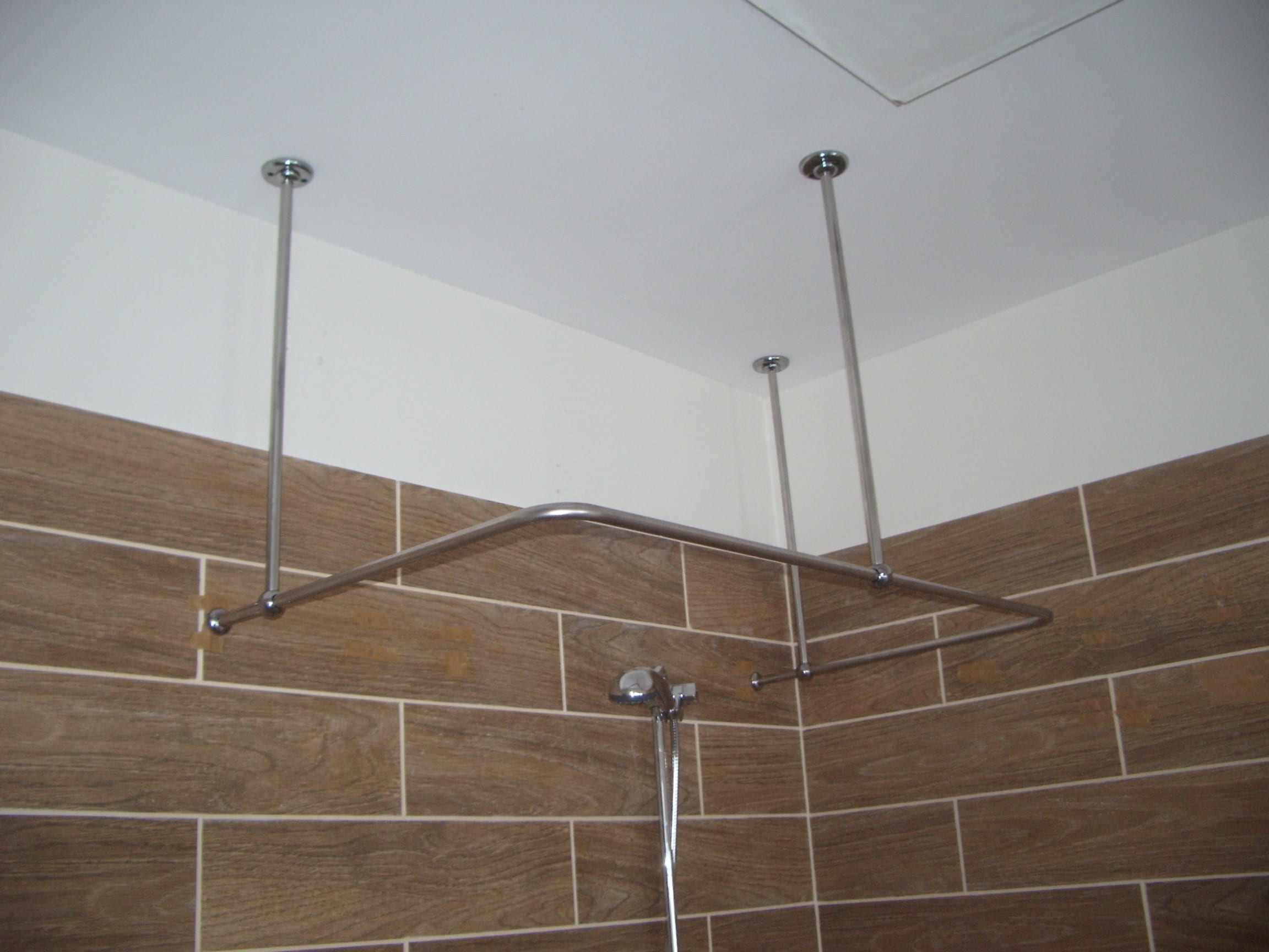 U Shaped Shower Curtain Rod for Bathroom, Fitting and Dressing room for Ceiling Mounting at Custom Size