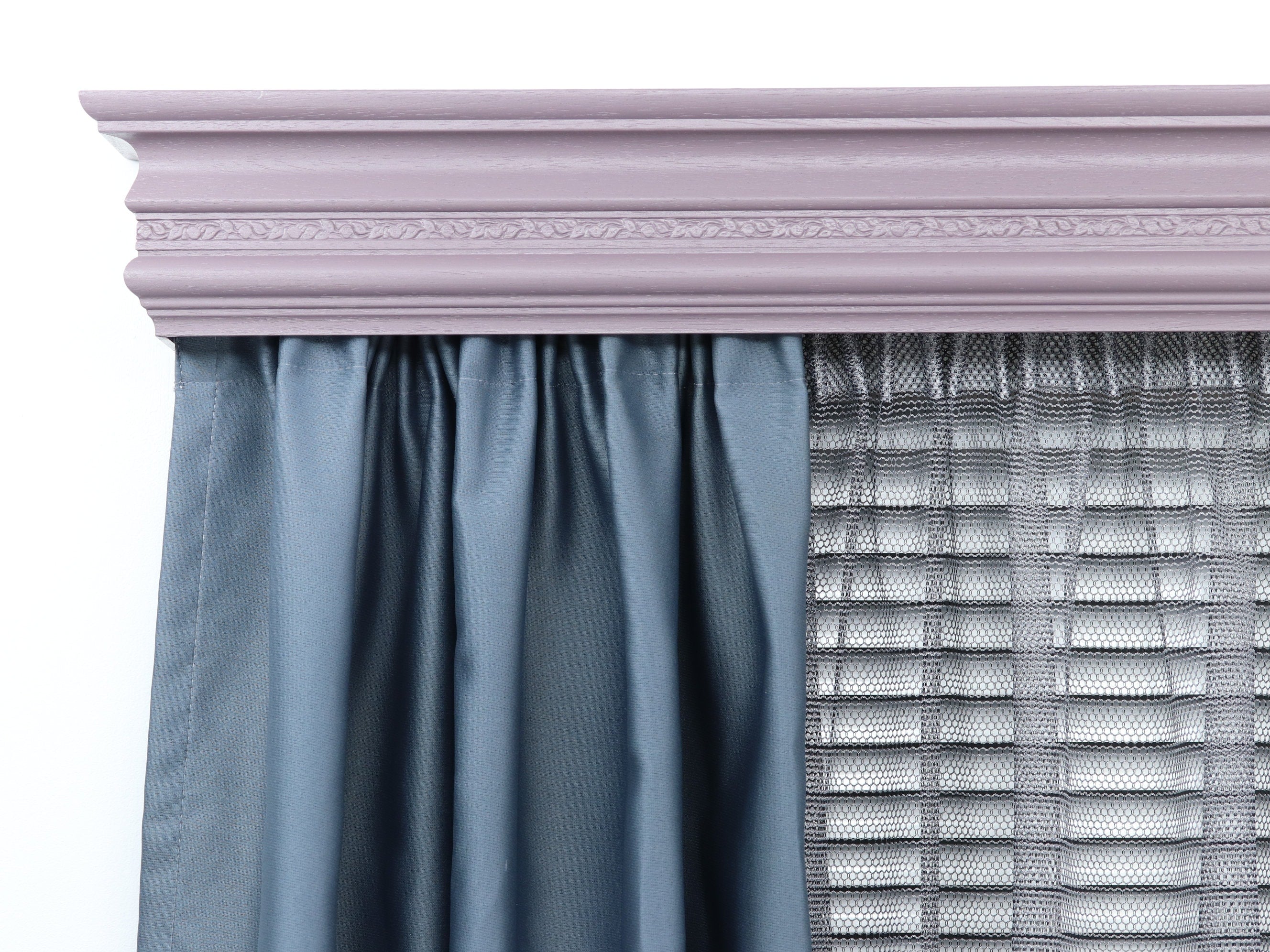 Double Window Cornice & Rail, Wooden Window Valance with Rail, Farmhouse Cornice, Cornice Board, Wall Montage, Color by Benjamin Moore