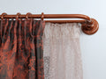 Double Blackout Curtain Rod & Rail Combination French Style Finish for Window, Steel Rings with Hooks and Plastic Rollers, Wall Mounting