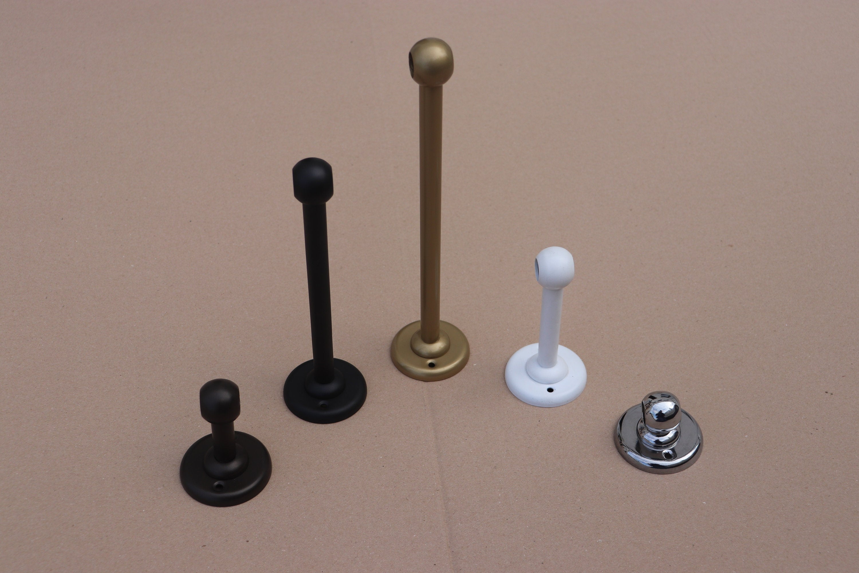 Straight Steel Supports (Set- 3pc.) for Shower Curtain Rods- 16 mm.