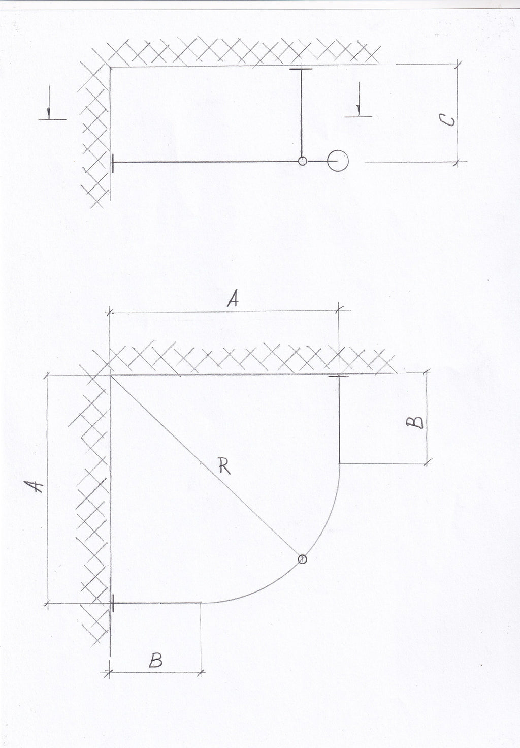 Curved Corner Shower Curtain Rod for Bathroom, Fitting and Dressing rooms, for Wall & Ceiling Installation