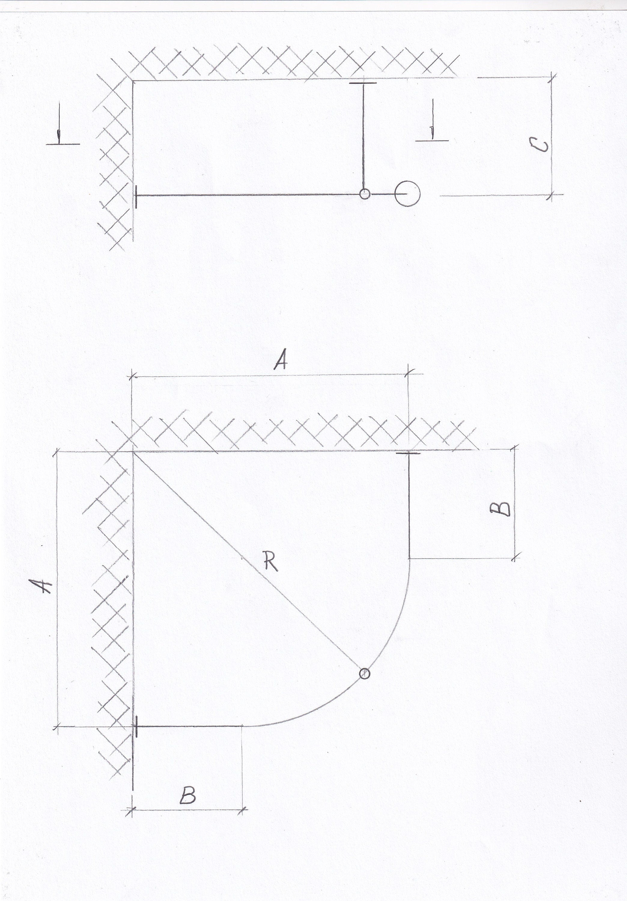 Curved Corner Shower Curtain Rod for Bathroom, Fitting and Dressing rooms, for Wall & Ceiling Installation
