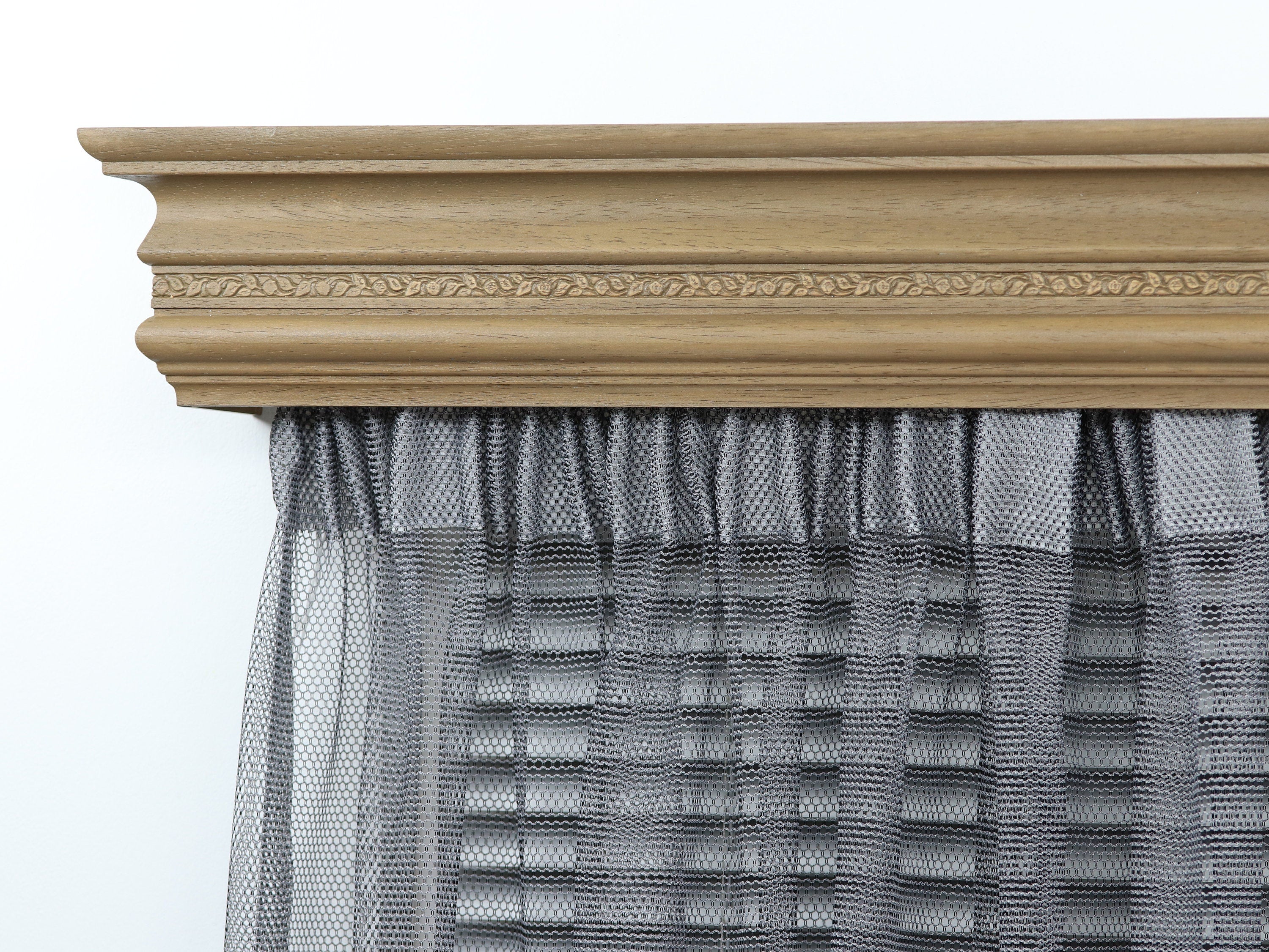 Single Window Cornice & Rail, Wooden Window Valance with Rail, Farmhouse Cornice, Cornice Board, Wall Montage and Many Colors