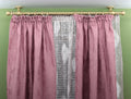 Double Curtain Rod & Rail with Different Pipes for Window, Steel Rings and Hooks, Rollers, Double Curved Ceiling Brackets and Ball Ends