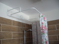 Rectangle Shaped 360 degrees Shower Curtain Rod for Bathroom, Fitting and Dressing room with Wall Brackets at Custom Size