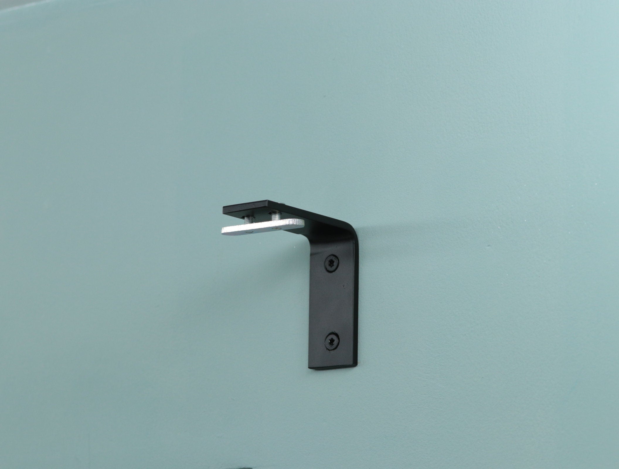 Single Wooden Window Rail, Veneered MDF OAK Profile and Aluminum Rail with Hook Rollers, Wall Brackets, Plug Ends and Metallic Color Finish
