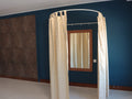 U shaped Standing Oval Fitting and Dressing Room with Clothes Hanger for Wall Mounting with 2 Straight Floor Supports- 220 cm(87") High