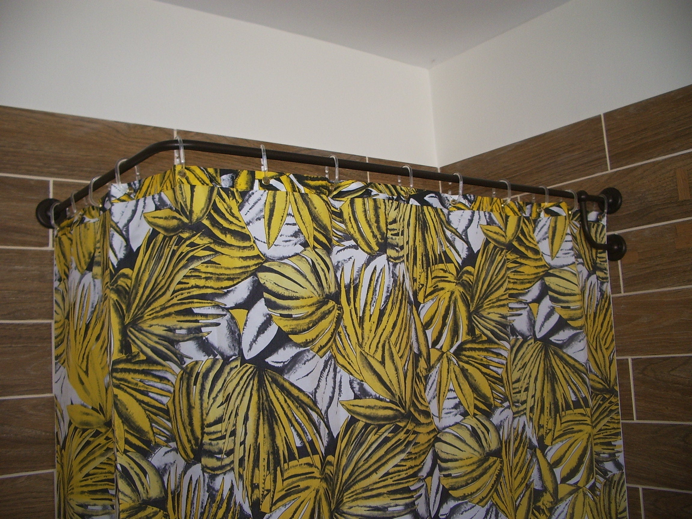 L- Shaped Corner Shower Curtain Rod for Bathroom, Fitting and Dressing room for Wall Mounting with Custom Size