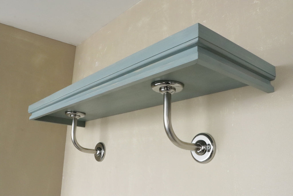 Curved Angle Steel Supports (Set- 2pc.) for Shelves, Racks, Boards, Panes and Rafts