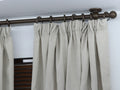 Single Curtain Rod for Window, Steel Rings & Hooks, Short Ceiling Brackets and Ball Ends