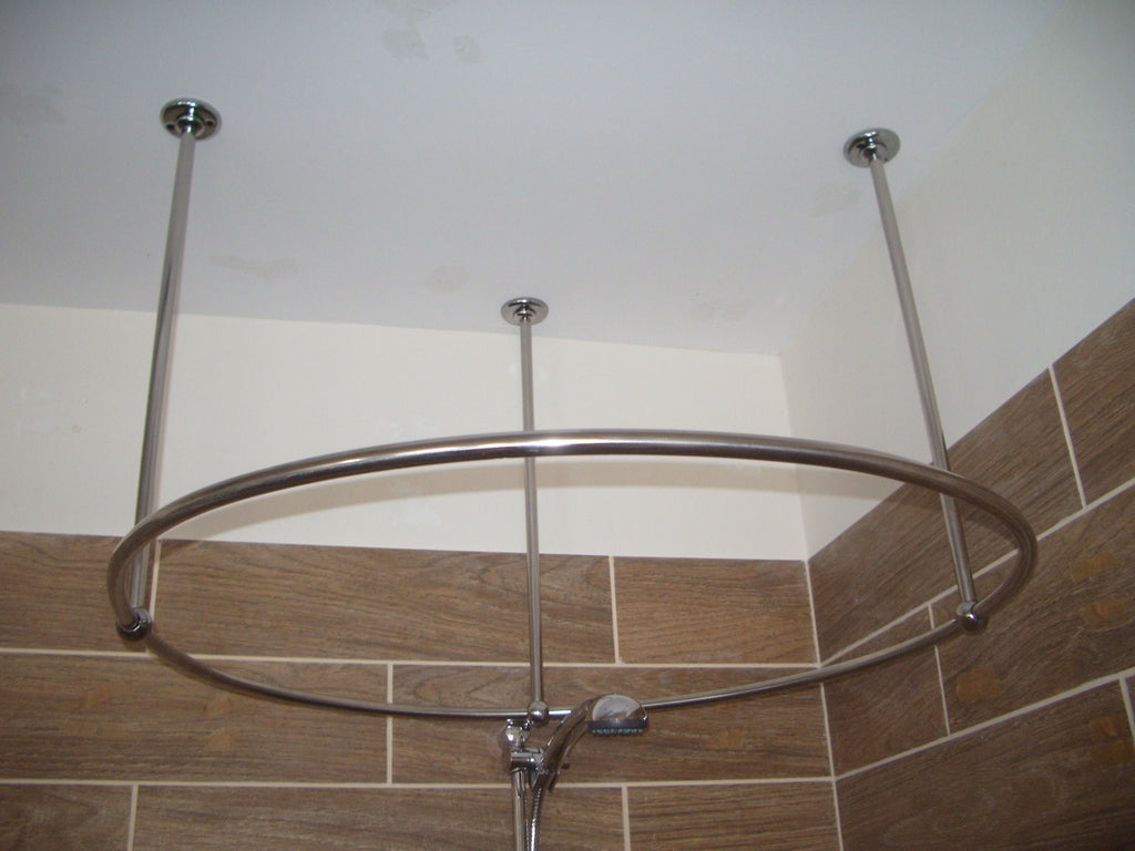 Circle Shaped 360 degrees Shower Curtain Rod for Bathroom, Fitting and Dressing room with Ceiling Brackets