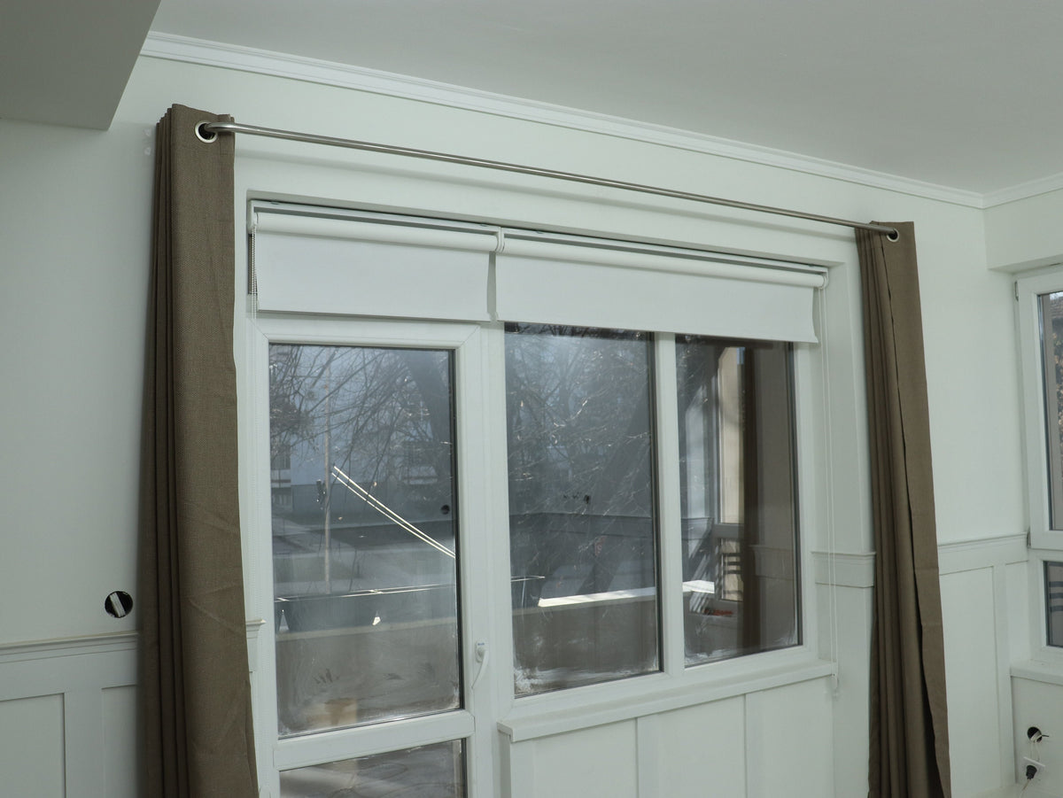 Single Blackout Curtain Rod(22mm), French Style Finish for Window, Wall Mounting