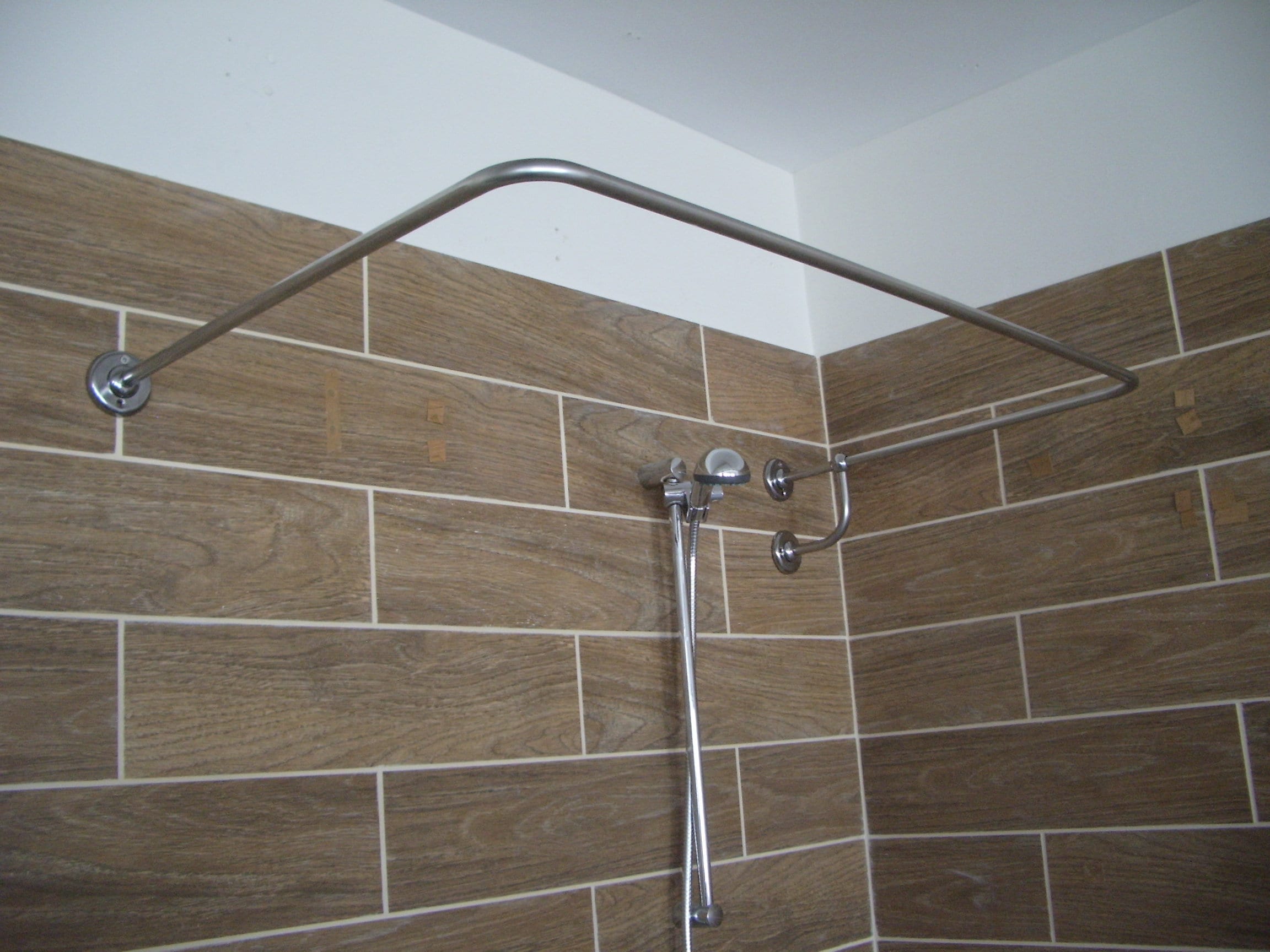 U Shaped Shower Curtain Rod for Bathroom, Fitting and Dressing room for Wall Mounting at Custom Size