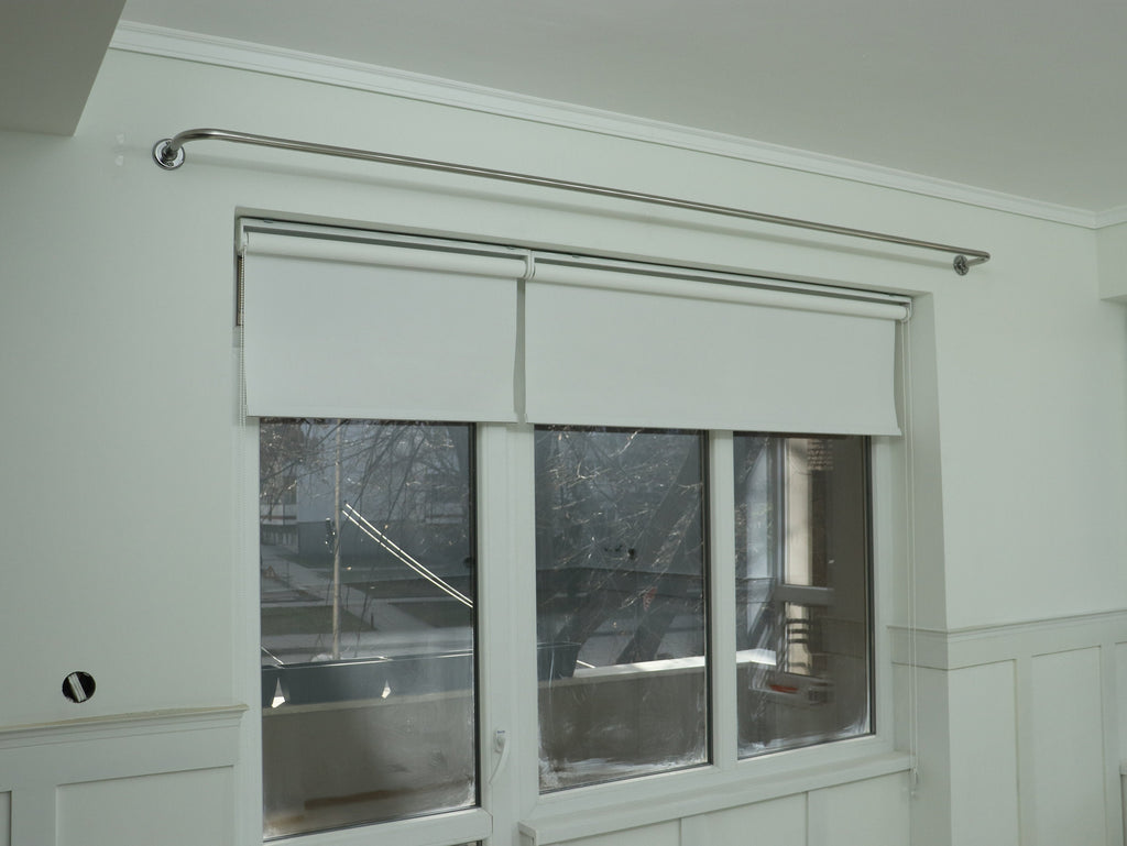 Single Blackout Curtain Rod(22mm), French Style Finish for Window, Wall Mounting