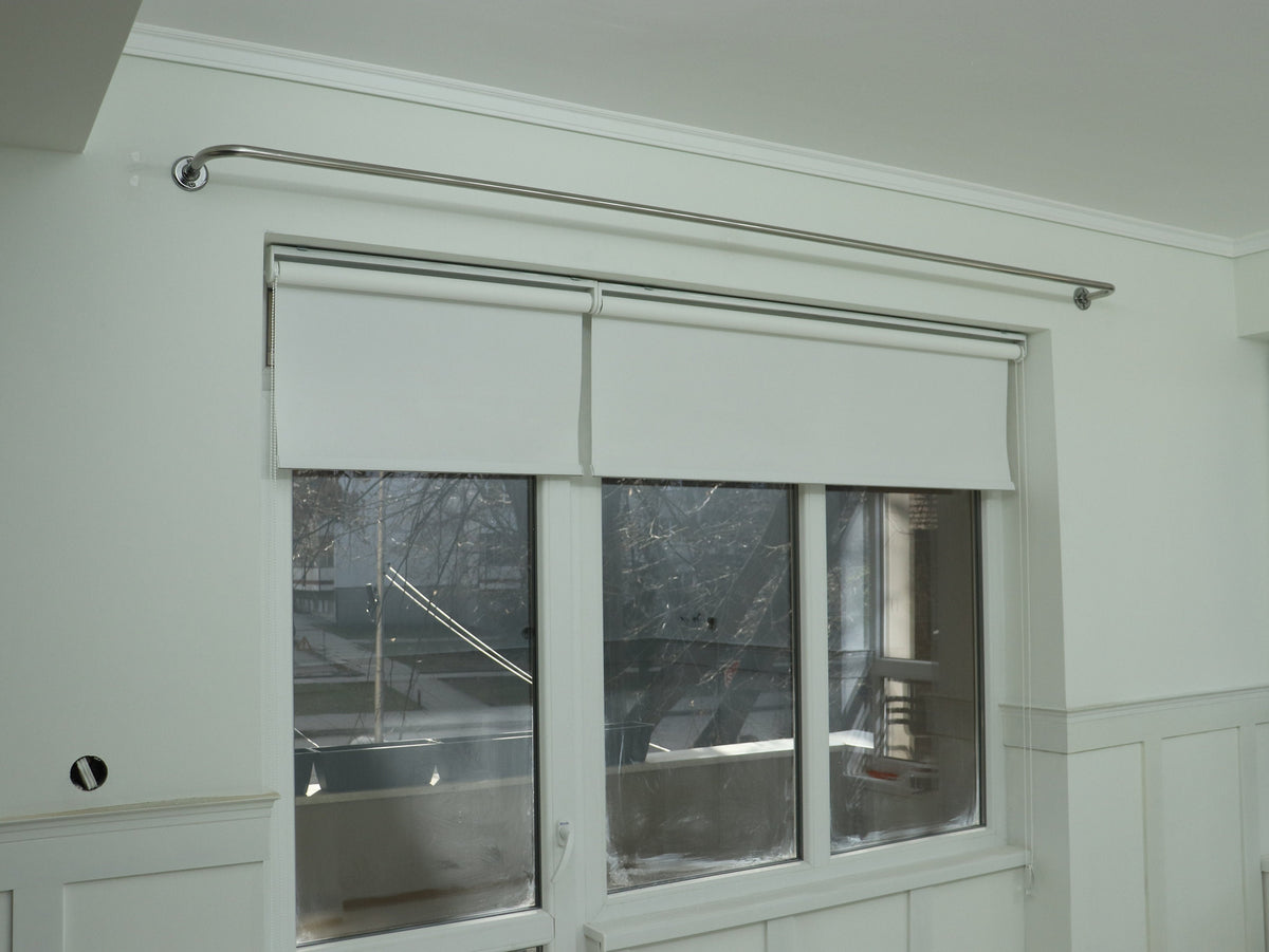 Single Blackout Curtain Rod(22mm), French Style Finish for Window, Wall Mounting