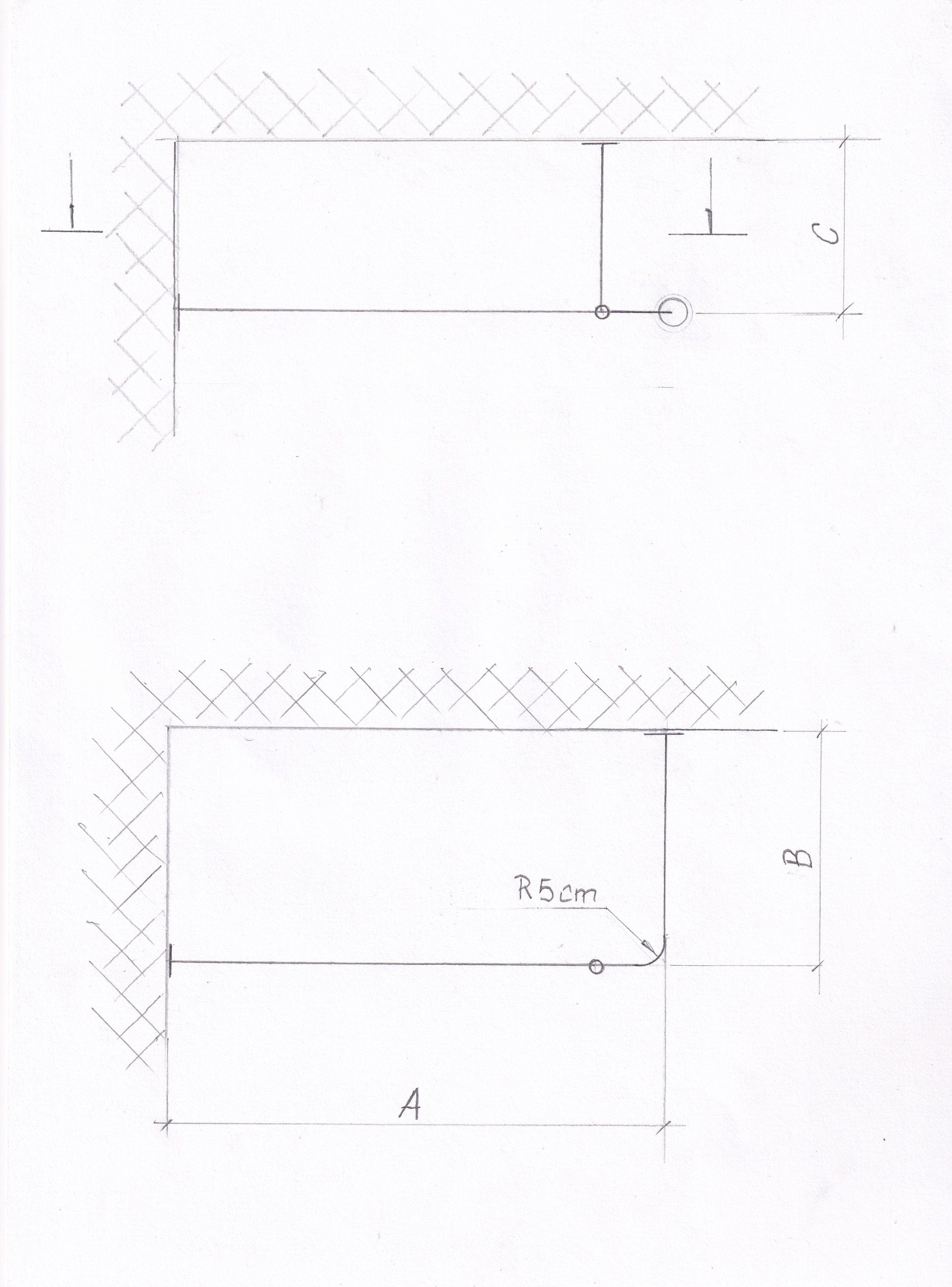 L- Shaped Corner Shower Curtain Rod for Bathroom, Fitting and Dressing room for Wall & Ceiling Installation with Custom Size