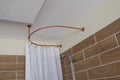 U-Shaped Oval 180 degrees Shower Curtain Rod for Bathroom, Fitting and Dressing room for Wall & Ceiling Installation