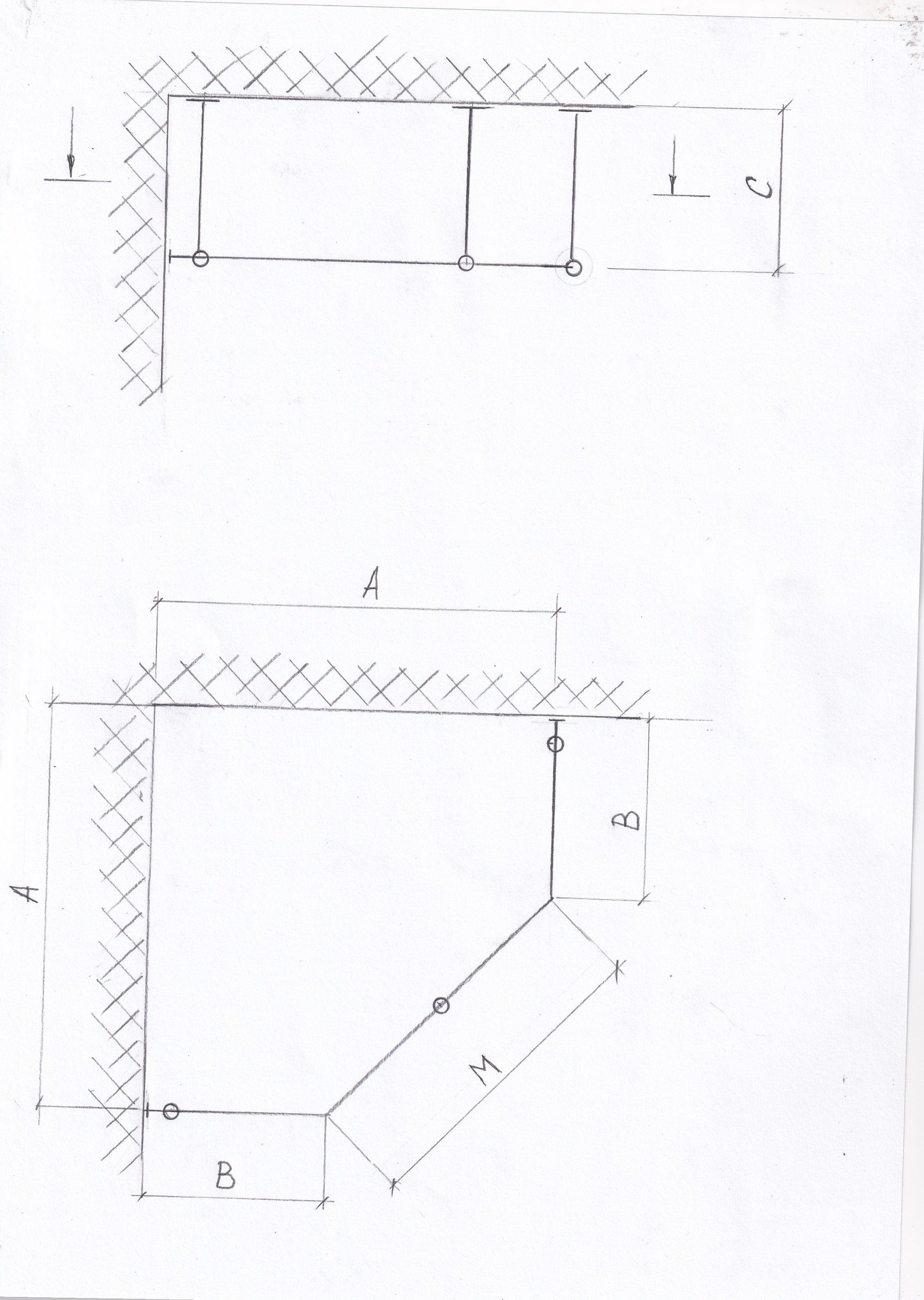 Diamond Corner Shower Curtain Rod for Bathroom, Fitting and Dressing room for Ceiling Installation, option Custom Size- Neo Angle Jacuzzi