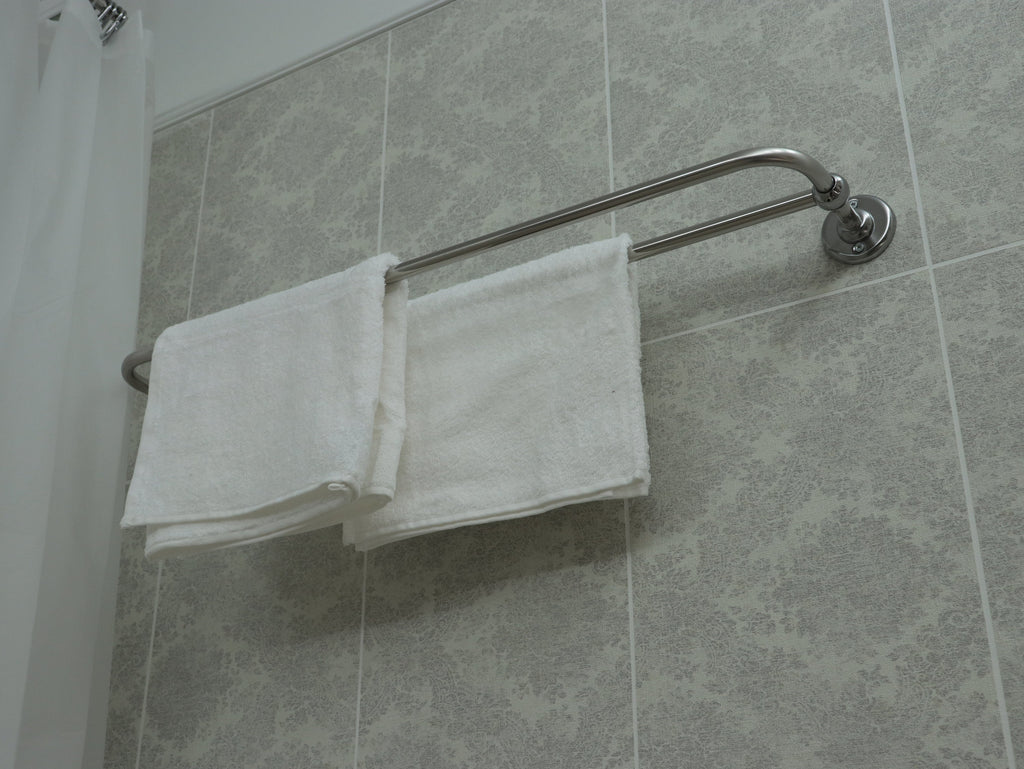 U Shaped Shower Towel Rack and Hanger, Double Rod- 16 millimeters thick