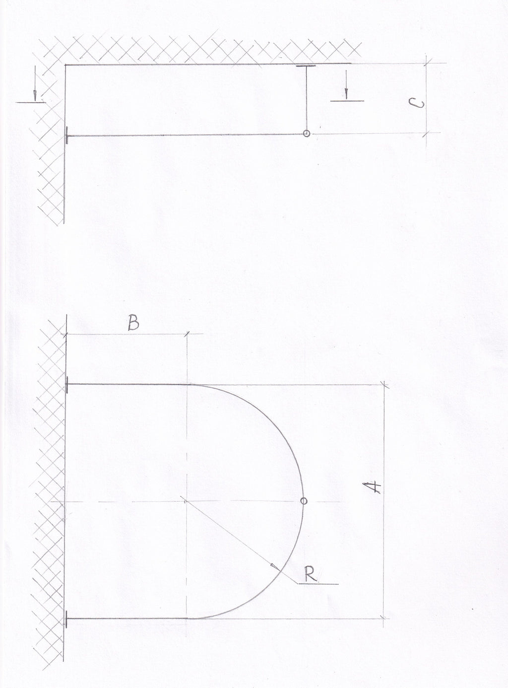 U-Shaped Oval 180 degrees Shower Curtain Rod for Bathroom, Fitting and Dressing room for Wall & Ceiling Installation