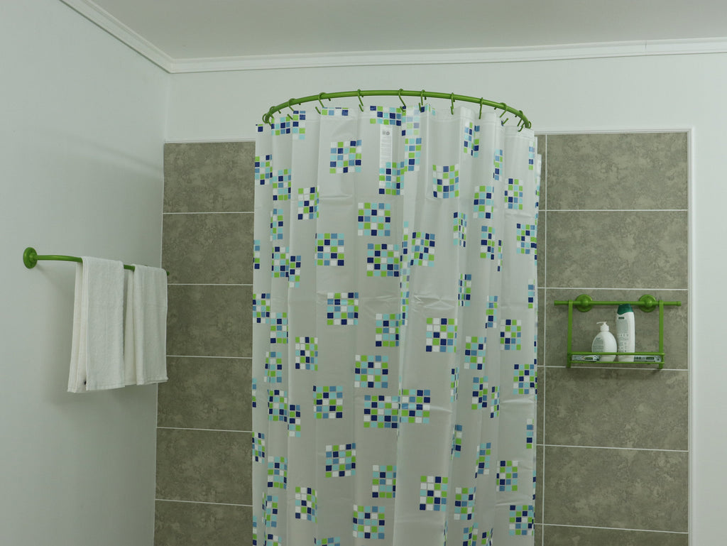 U-Shaped Oval 180 degrees Shower Curtain Rod for Bathroom, Fitting and Dressing room for Wall Mounting
