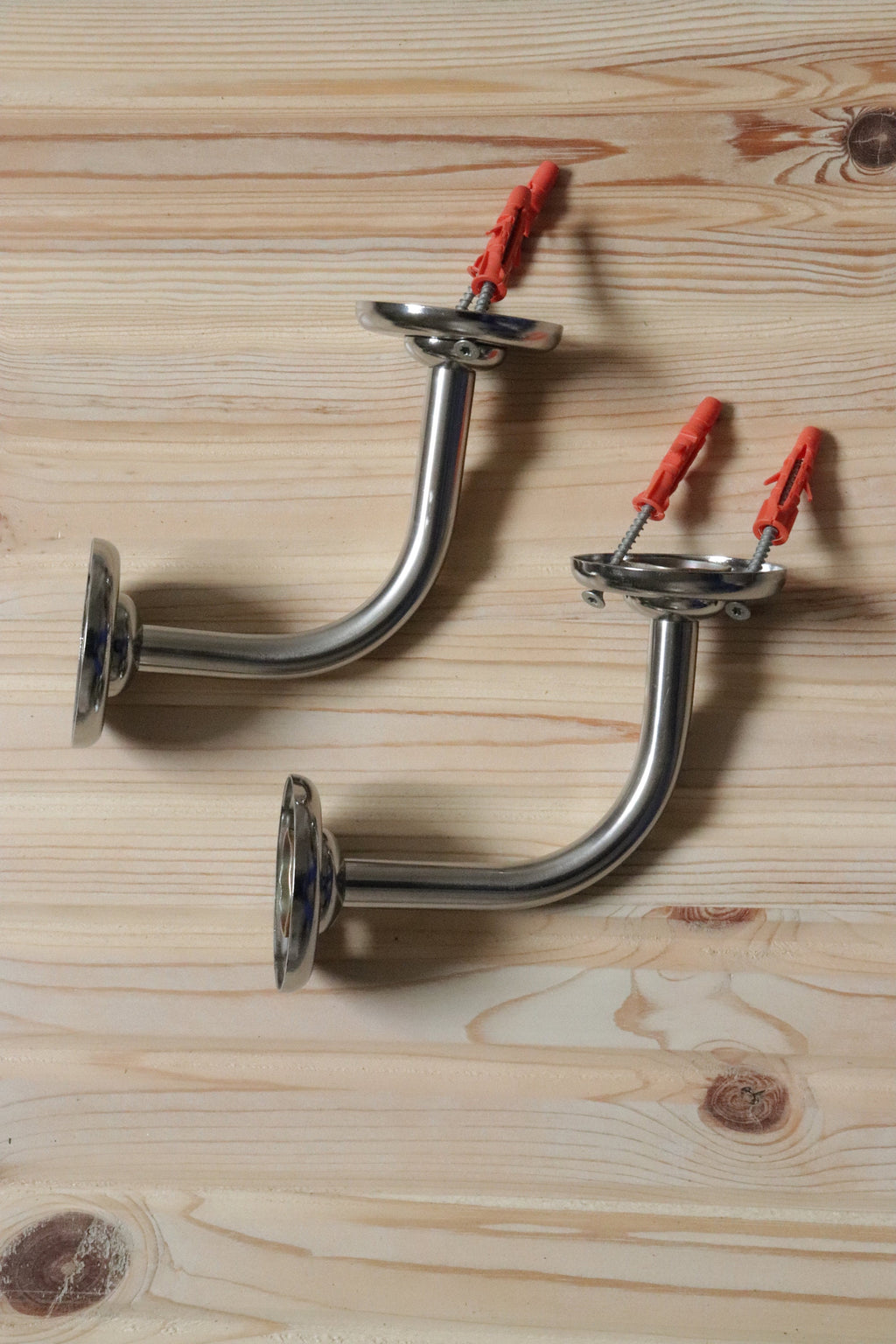 Curved Angle Steel Supports (Set- 2pc.) for Shelves, Racks, Boards, Panes and Rafts