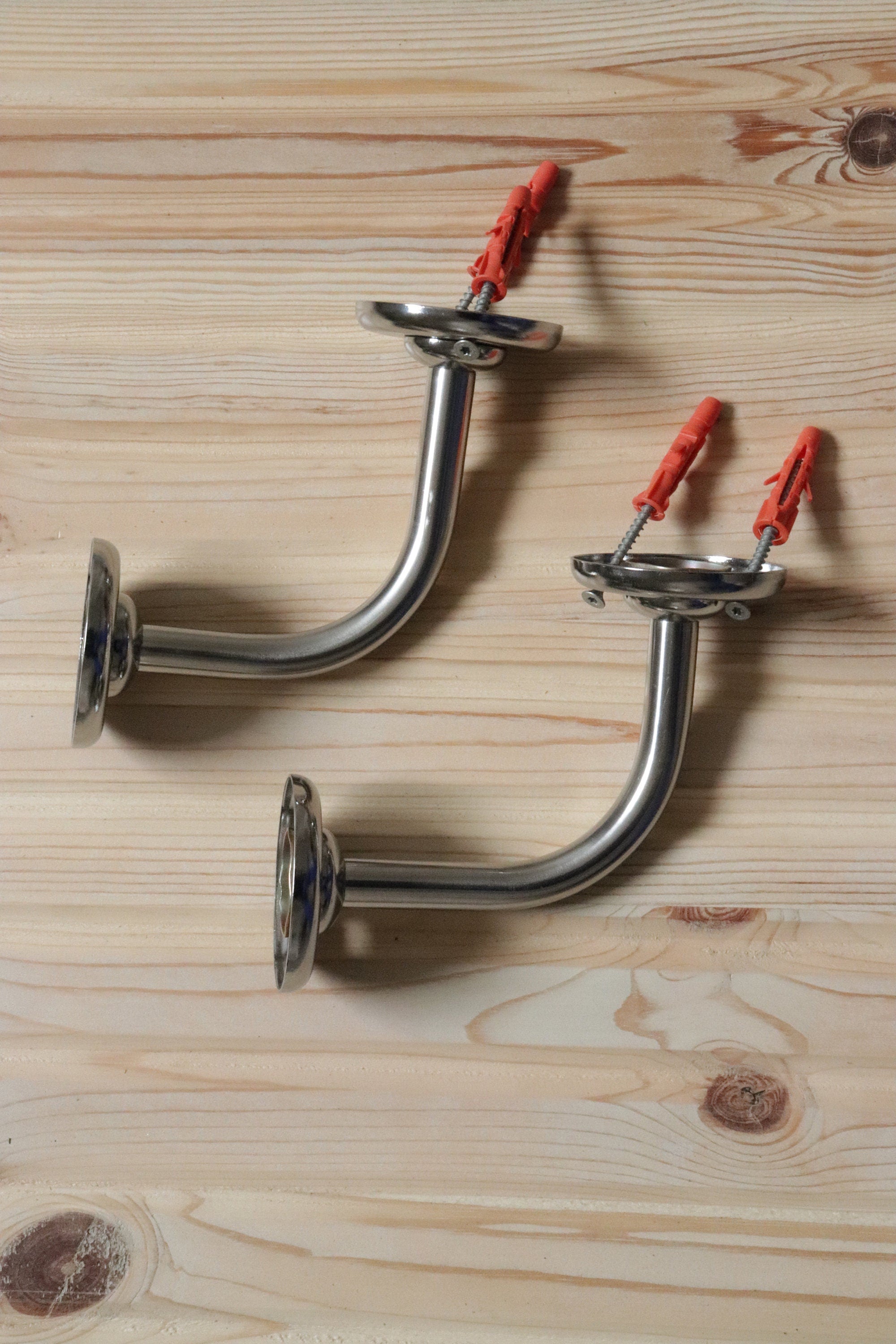 Curved Angle Steel Supports (Set- 2pc.) for Shelves, Racks, Boards, Panes and Rafts