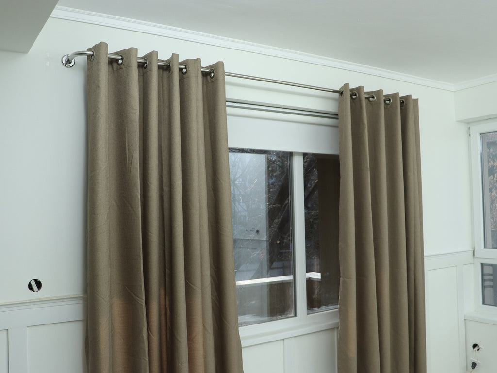 Single Blackout Curtain Rod(22mm), French Style Finish for Window, Wall Mounting