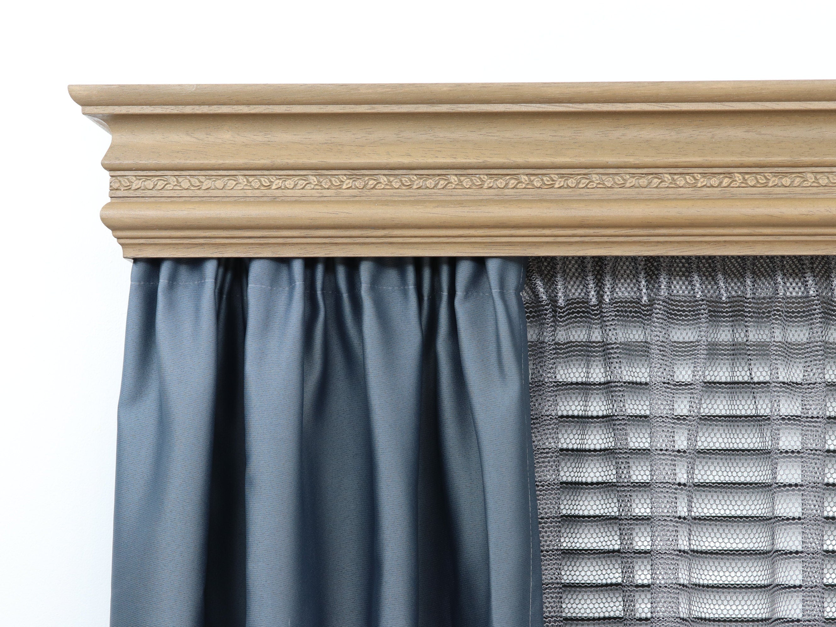 Double Window Cornice & Rail, Wooden Window Valance with Rail, Farmhouse Cornice, Cornice Board, Wall Montage and Many Colors