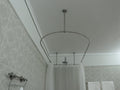 Semi Oval & Square Shaped 360 degrees Shower Curtain Rod for Bathroom, Fitting and Dressing room with Ceiling Brackets at Custom Size