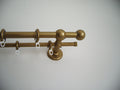 Double Curtain Rod Different Pipes for Window with Steel Rings and Hooks, Double Wall Brackets and Ball Ends