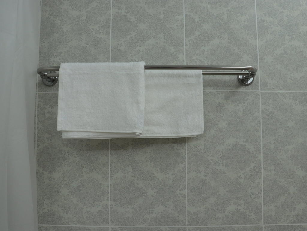 U Shaped Shower Towel Rack and Hanger, Double Rod- 16 millimeters thick