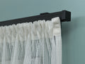 Single Wooden Window Rail, Veneered MDF OAK Profile and Aluminum Rail with Hook Rollers, Wall Brackets, Plug Ends and Metallic Color Finish