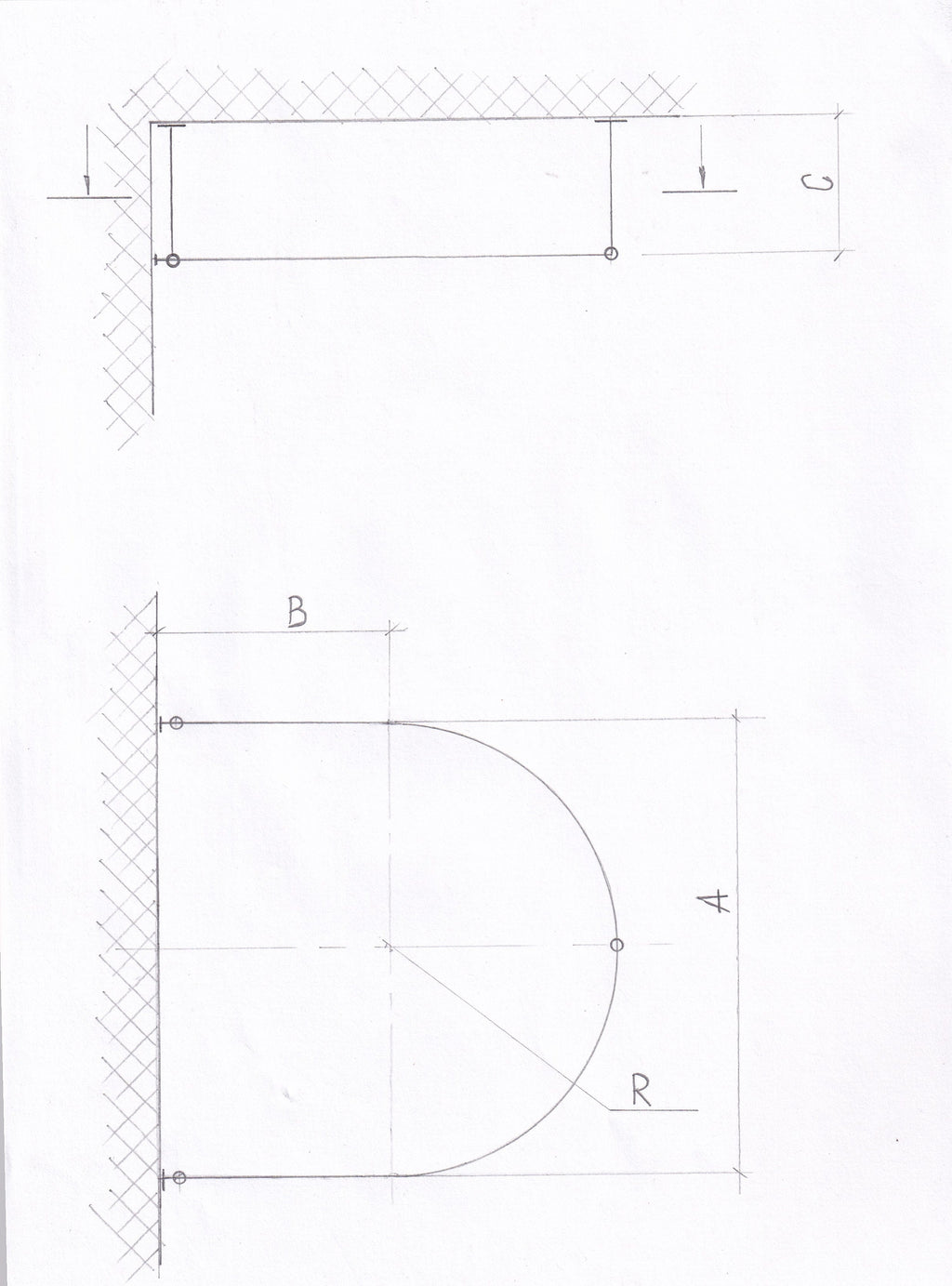 U-Shaped Oval 180 degrees Shower Curtain Rod for Bathroom, Fitting and Dressing room for Ceiling Installation