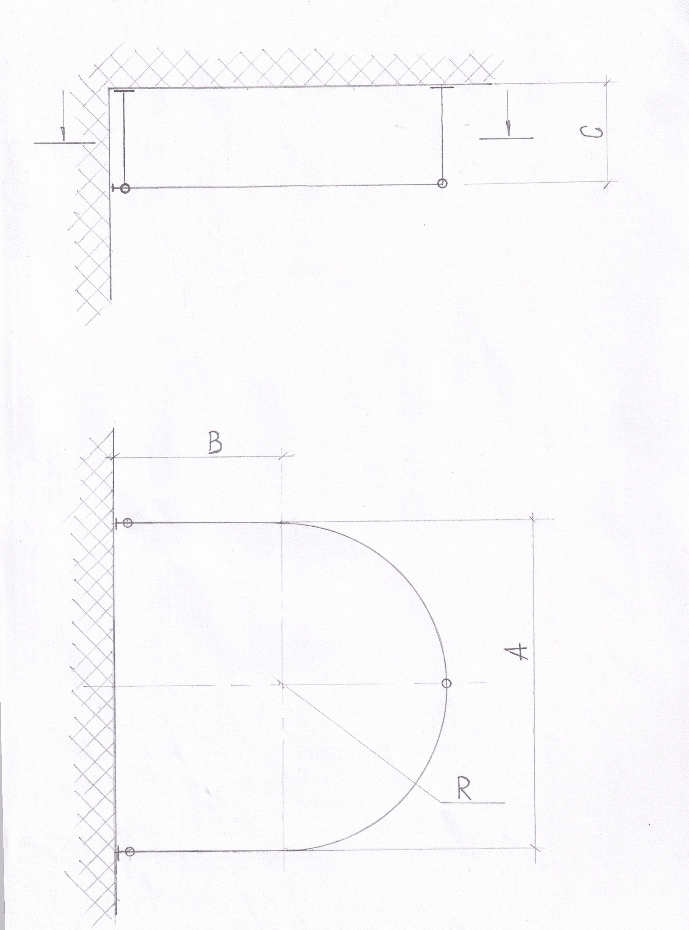 U-Shaped Oval 180 degrees Shower Curtain Rod for Bathroom, Fitting and Dressing room for Ceiling Installation