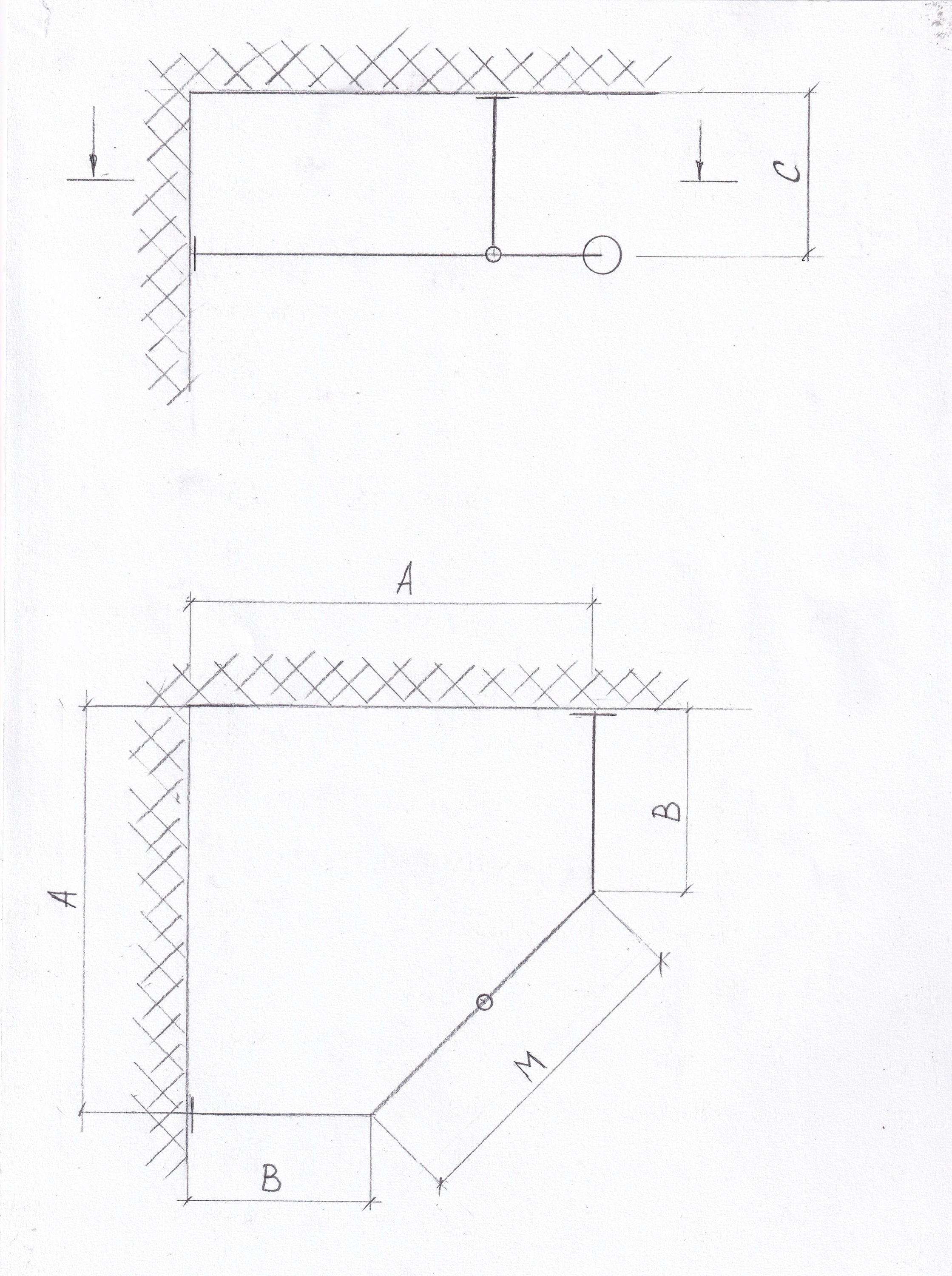 Diamond Corner Shower Curtain Rod for Bathroom, Fitting and Dressing room for Wall & Ceiling Installation, option Custom Size- Neo Angle Jacuzzi